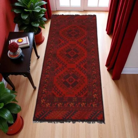 Oriental carpet 49x143 handmade Afghan wool carpet