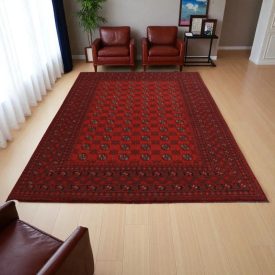   Oriental carpet Aqchai Bokhara 197x284 handmade afghan wool carpet