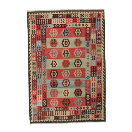 Wool Kelim rug Chobi 202x293 handwoven Afghan Kilim rug