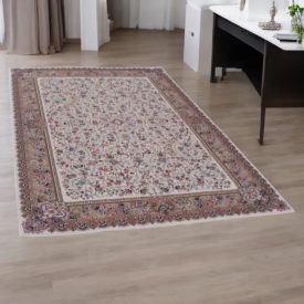 Persian carpet Kerman beige 150x225 luxury acrylic rug