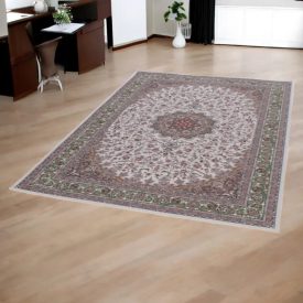   Persian carpet Isfahan beige 150x225 premium acrylic rug from Iran