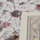 Persian carpet Isfahan beige 150x225 luxury acrylic rug for the living room