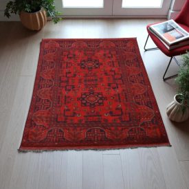 Afghan carpet 98x145 handmade oriental wool carpet