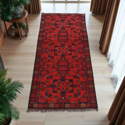 Afghan carpet Bokhara 51x146 handmade oriental wool carpet