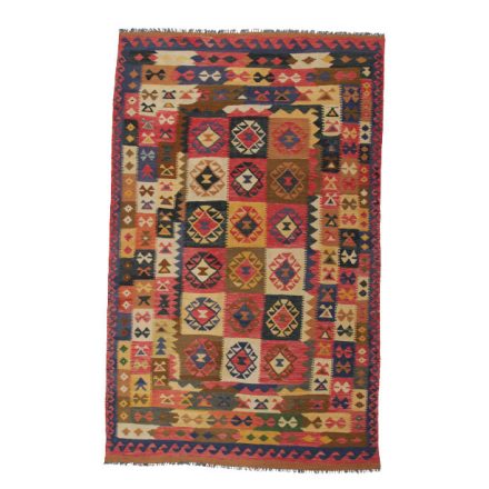 Wool Kelim rug Chobi 195x310 handwoven Afghan Kilim rug