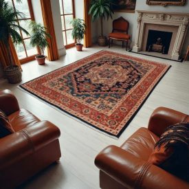 Iranian carpet Heriz 206x282 handmade persian carpet
