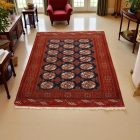 Iranian carpet Turkmen 113x156 handmade persian carpet