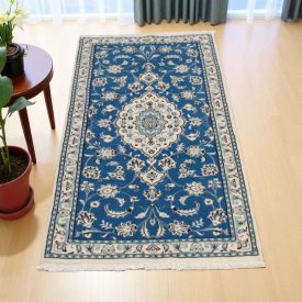 Iranian carpet Nain 66x146 handmade persian carpet