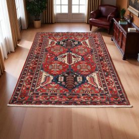   Bakhtiari Iranian rug 144x213 hand knotted persian carpet for living room