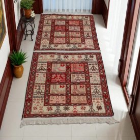 Kilim carpet 73x202 hand woven iranian carpet for Living room or Bedroom