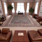 Large carpet Kerman 306x403 handmade iranian carpet for Living room