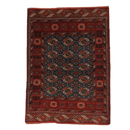 Iranian carpet Turkhmen 144x156 handmade persian carpet