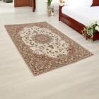 Acrylic rug with Kerman pattern - beige 140x200