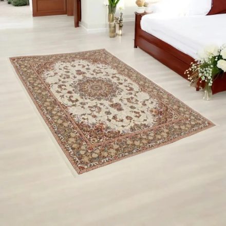 Acrylic rug with Kerman pattern - beige 140x200