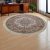 Round Carpet cream Medalion 100x100 Exclusive acrylic Persian rug