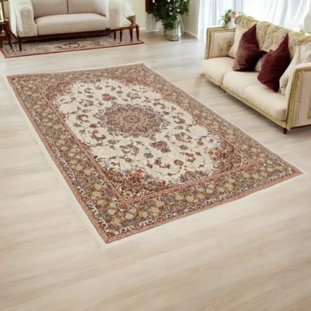 Persian carpet cream MEDALION 160x230 exclusive living room rug of acrylic