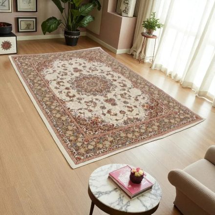 Persian carpet cream MEDALION 160x230 exclusive living room rug of acrylic