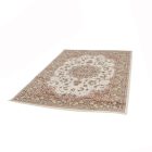 Persian rug beige MEDALION 200x300 luxury living room carpet in acrylic