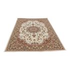 Persian rug beige MEDALION 200x300 luxury living room carpet in acrylic