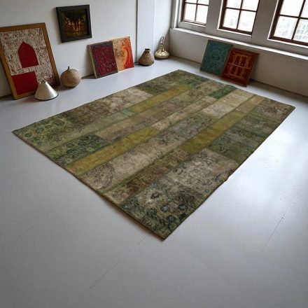 Design carpet green Vintage 164x245 living room carpet