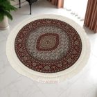 Round Carpet cream 100x100 premium machine-made persian rug