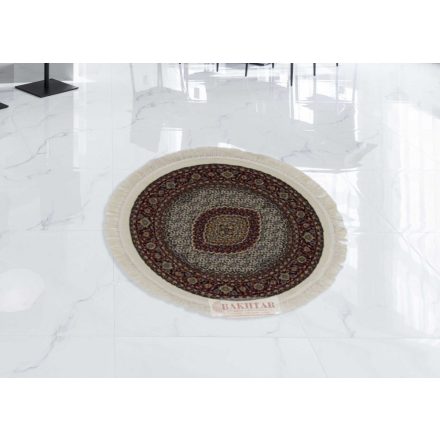 Round Carpet cream 100x100 premium machine-made persian rug
