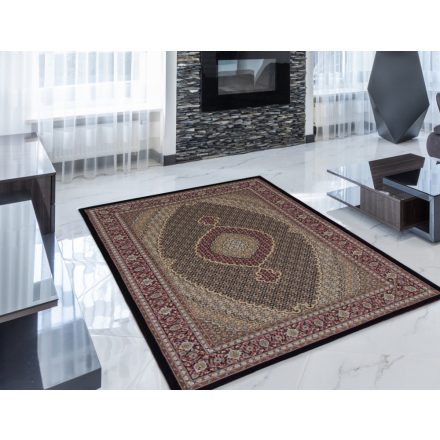 Persian carpet dark 140x200 premium machine-made persian rug