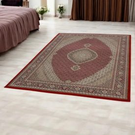 Mahi pattern acrylic rug – burgundy 140x200