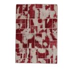 Design carpet burgundy-white Patchwork 170x241 living room carpet
