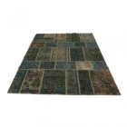Design carpet green Patchwork 169x238 living room carpet