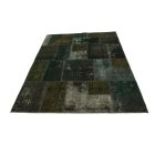 Design carpet green Patchwork 168x239 living room carpet