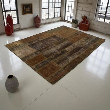 Design carpet green Patchwork 167x240 living room carpet