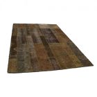 Design carpet green Patchwork 167x240 living room carpet