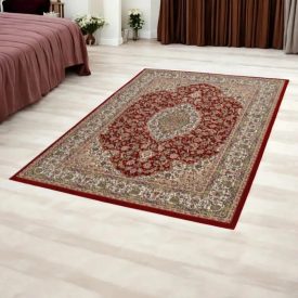 Persian rug red Medalion 140x200 quality acrylic carpet