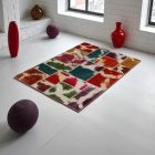 Design carpet multicolour Patchwork 100x145 living room carpet