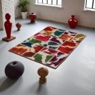 Design carpet multicolour Patchwork 100x145 living room carpet
