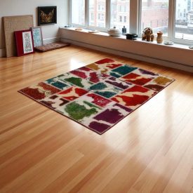   Design carpet multicolour Patchwork 100x145 living room carpet