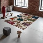 Design carpet multicolour Patchwork 100x145 living room carpet