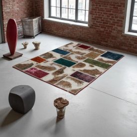   Design carpet multicolour Patchwork 100x145 living room carpet