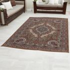 Persian carpet brown MEDALION 160x230 quality living room rug of acrylic