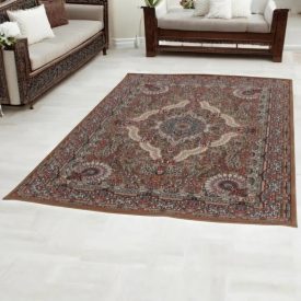   Persian carpet brown MEDALION 160x230 quality living room rug of acrylic