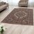 Acrylic carpet with Medallion pattern - brown 200x300