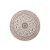 Round rug Nain 223x230 Persian handmade carpet for the hallway