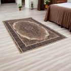 Acrylic rug with Kerman pattern - brown 140x200