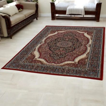 Persian rug red MEDALION 160x230 exclusive living room carpet of acrylic