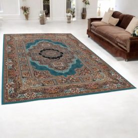   Persian carpet Kerman blue 200x300 quality acrylic living room rug