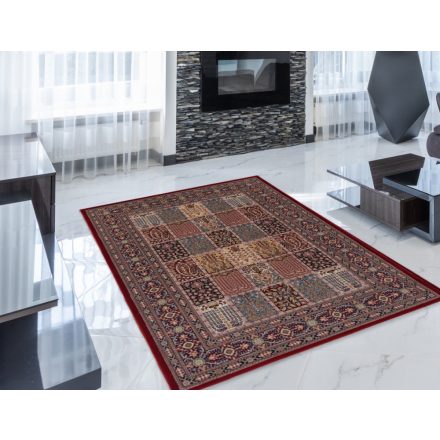 Persian carpet red 140x200 premium machine-made persian rug