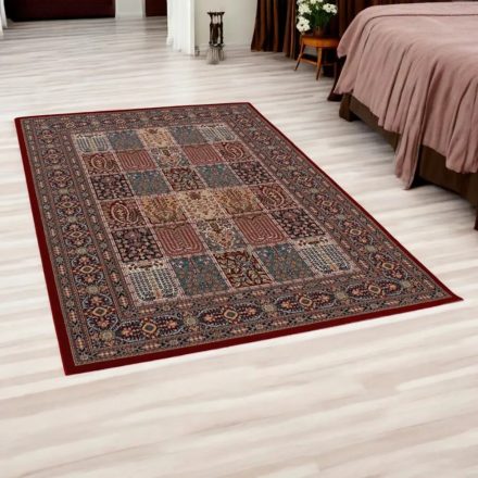 Acrylic rug with Kheshti pattern - burgundy 140x200