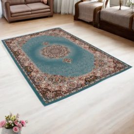 Acrylic rug with Tabriz pattern - turquoise 160x230