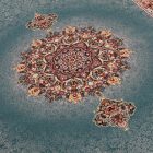 Persian carpet turquoise Tabriz 160x230 quality living room rug of acrylic